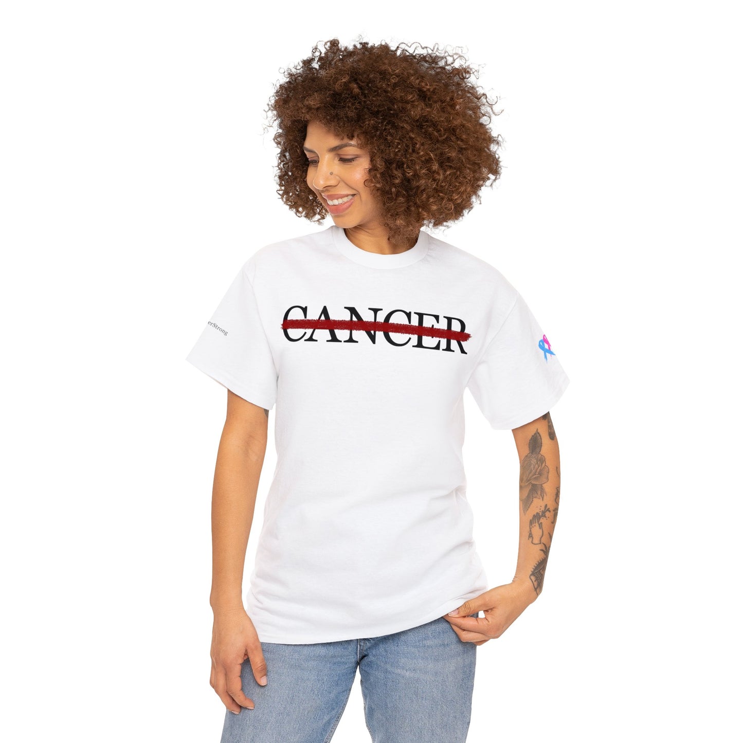 Hopeful White Cancel Cancer T-Shirt